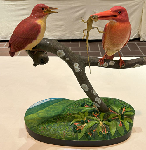 ゴジュウカラ 木彫りの野鳥 バードカービング 野鳥彫刻-
