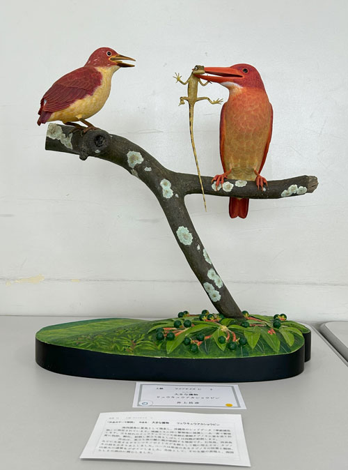 鳥のオブジェ】バードカービング□木工彫刻 2羽の鳥 木彫りオブジェ